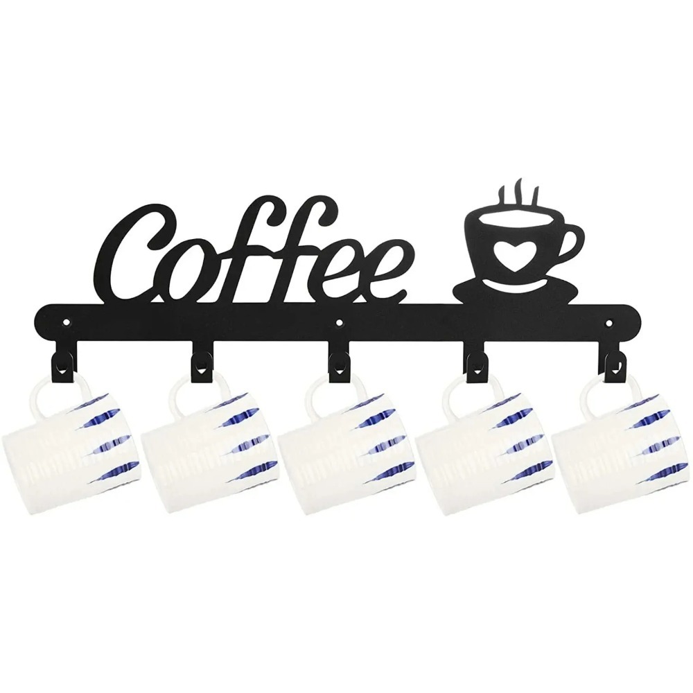 Coffee Equipment Rack - Support mural en métal pour tasses