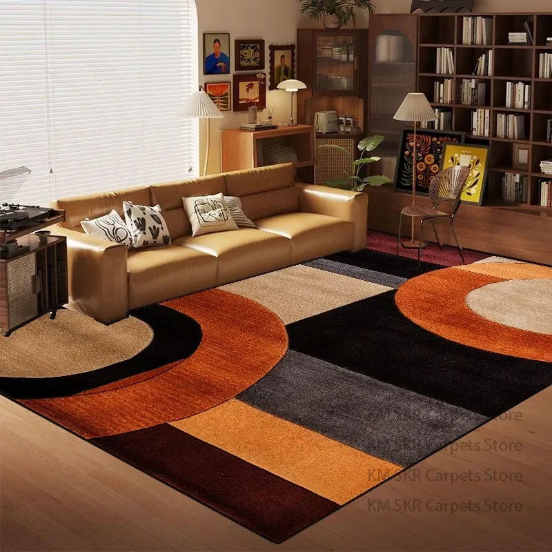 Coffee Equipment At Home - Tapis nordique multicolore pour salon, géométrie
