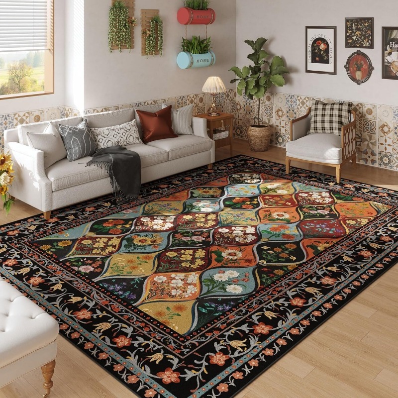 Tapis de salon à motif Floral  - Coffee Equipment At Home avis et prix